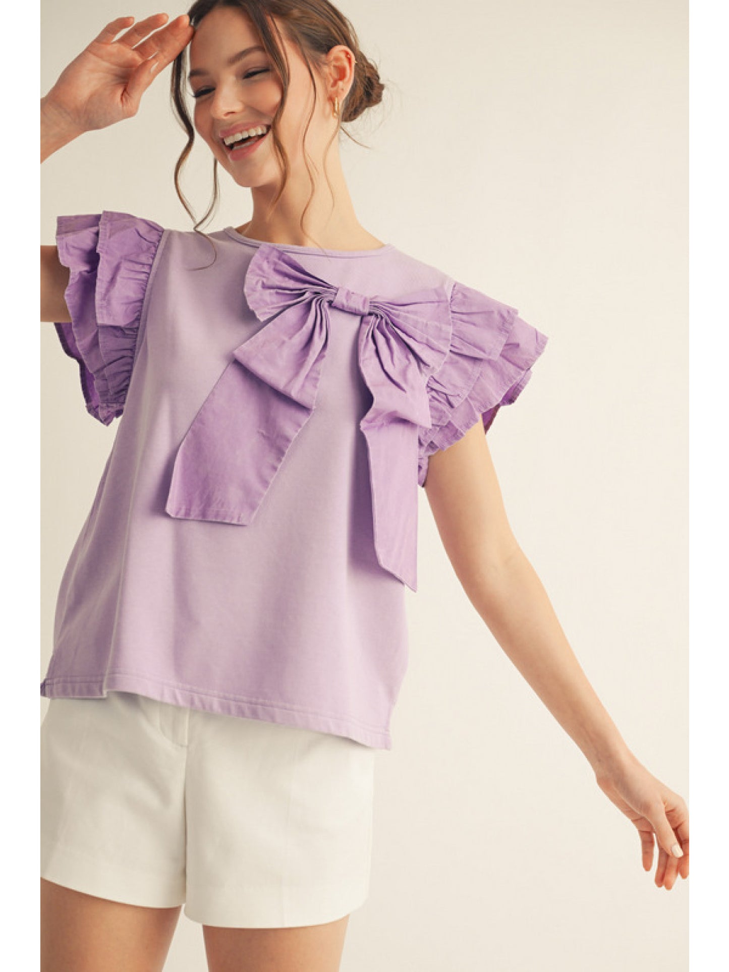 Lavender Bow Top
