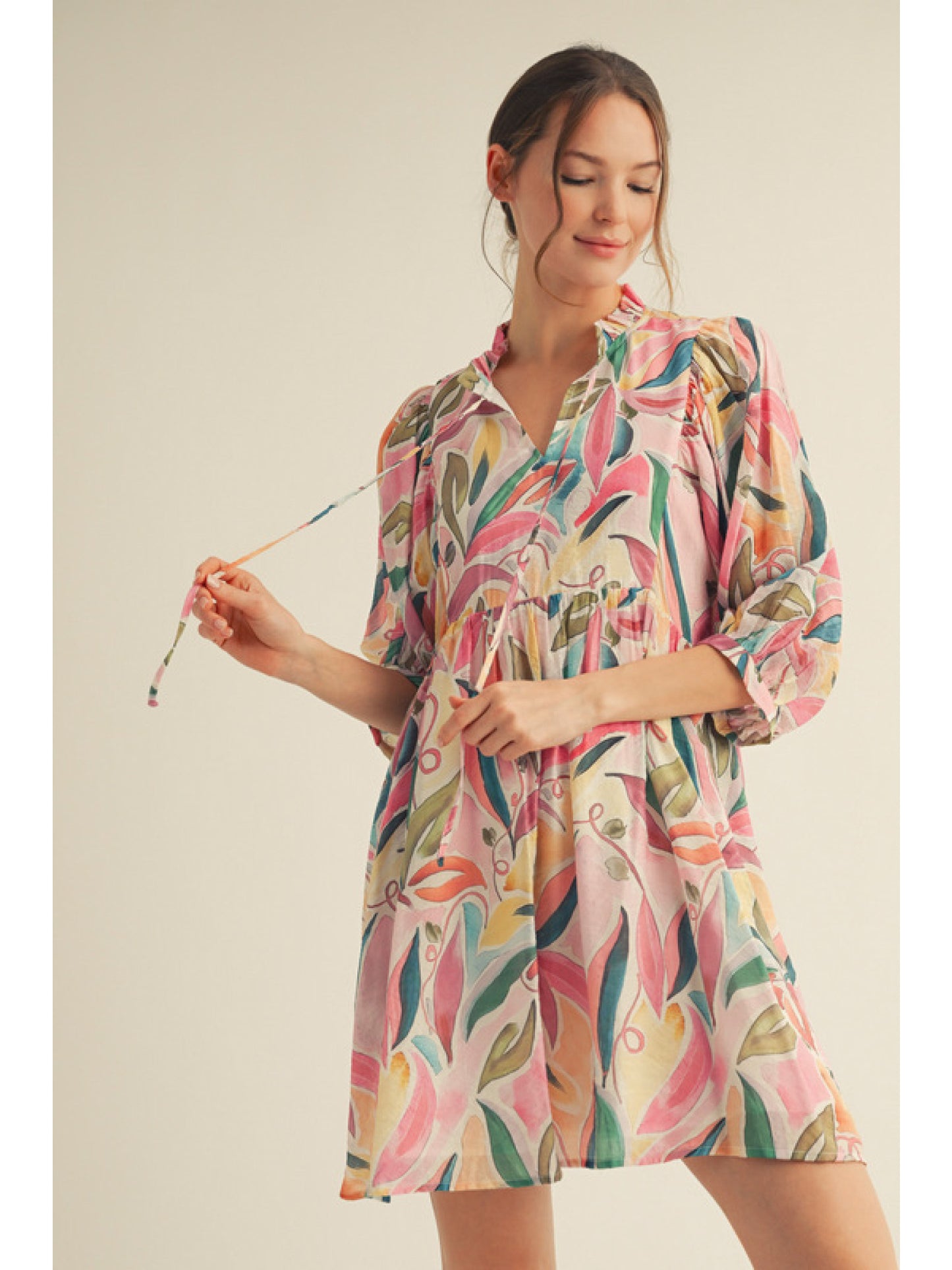 Pink Mix Babydoll Dress