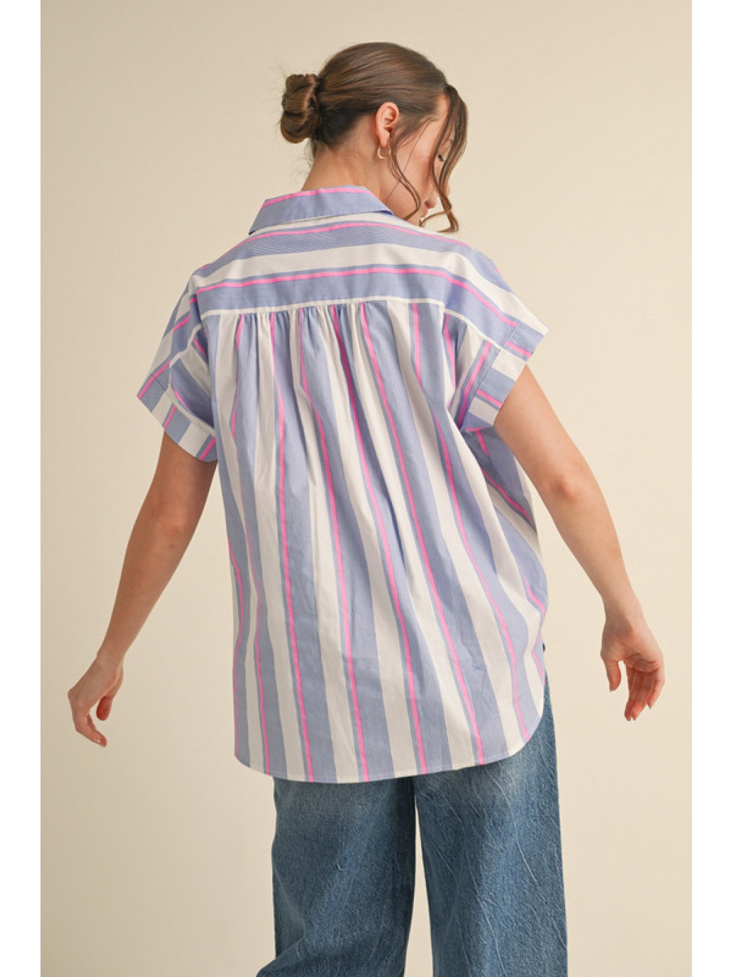 Pink & Blue Button Down Regular & Plus