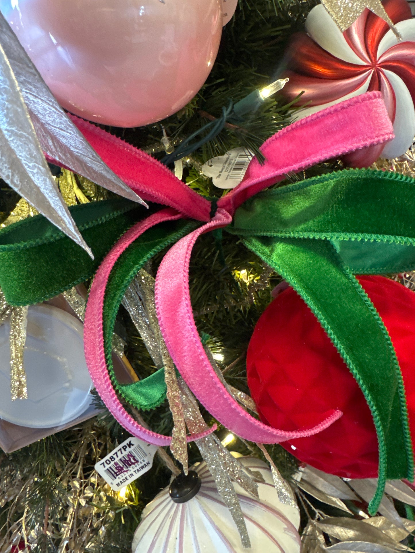 Pink + Green Bow