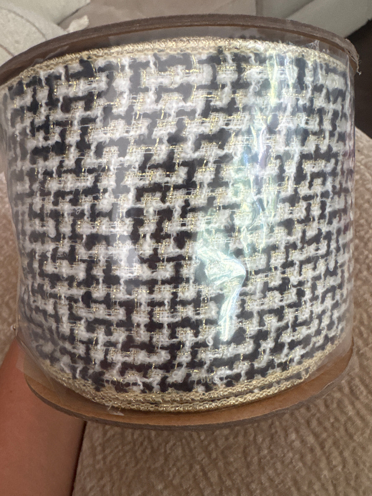 4” Jacquard Tweed Ribbon