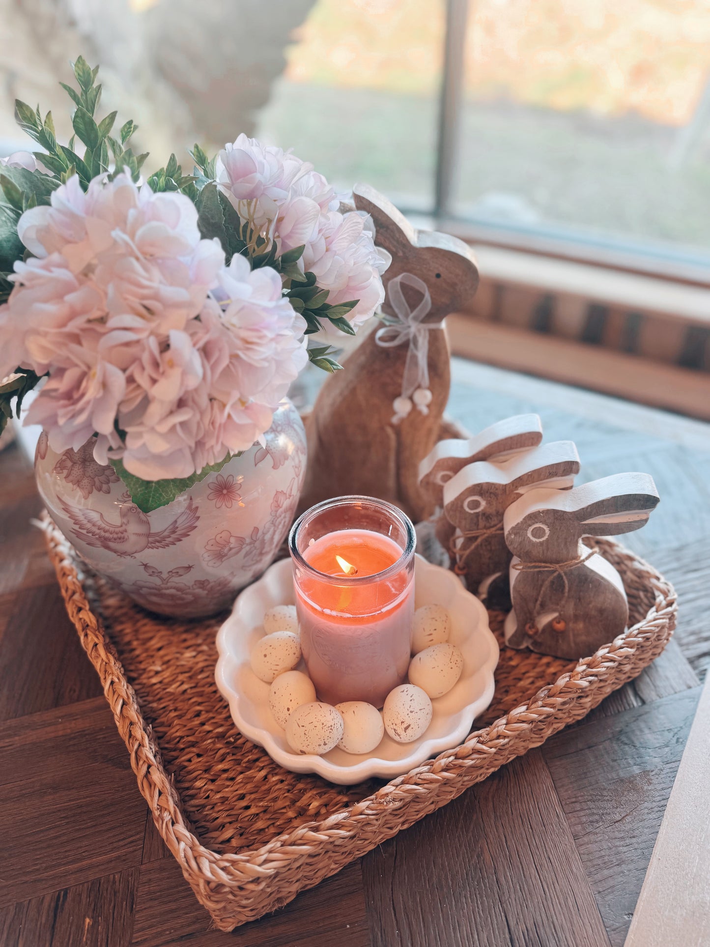 14” Light Pink Hydrangeas