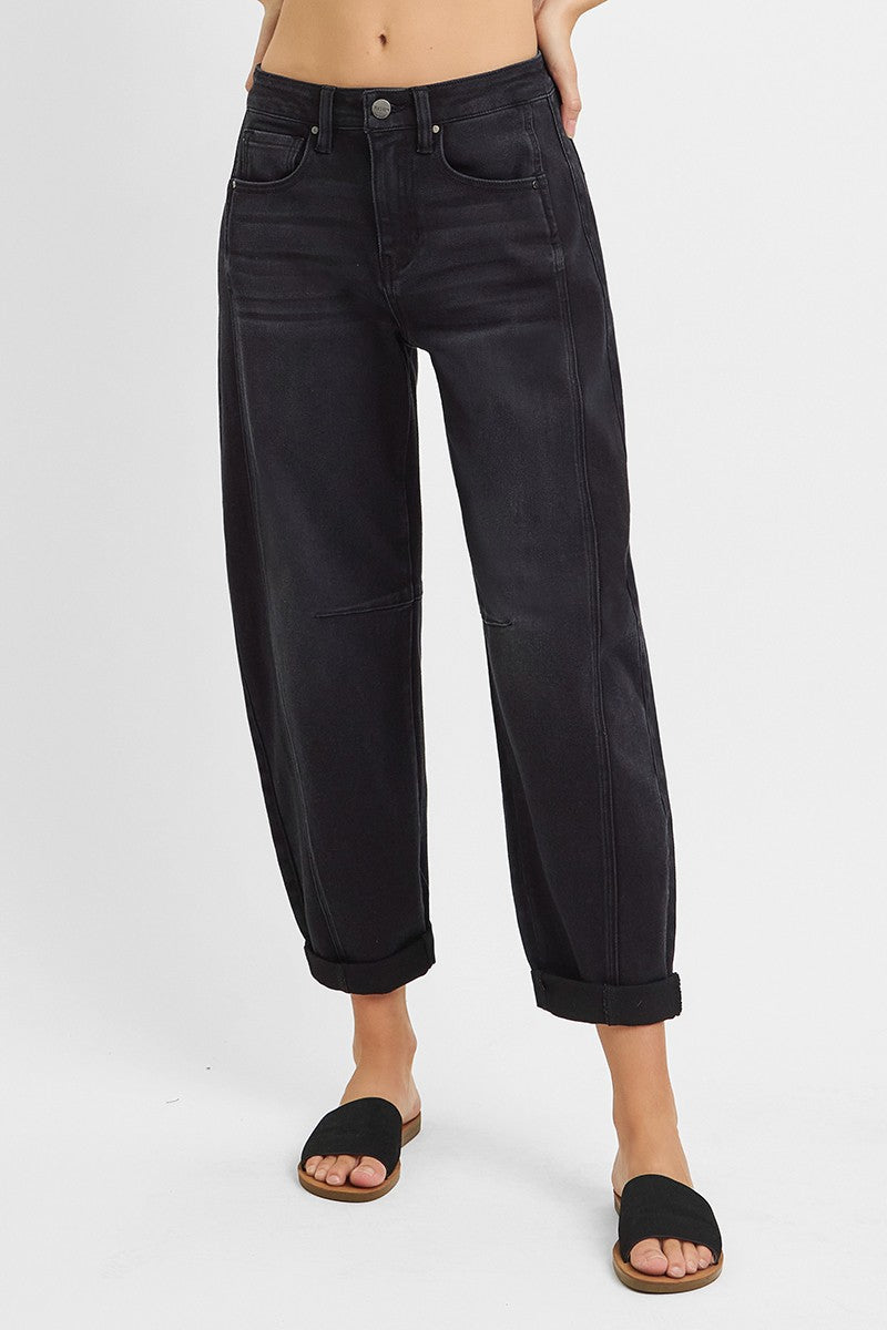 Black Barrel Jeans