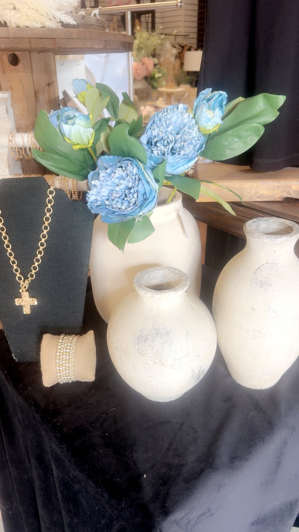 Cream Distressed Vases