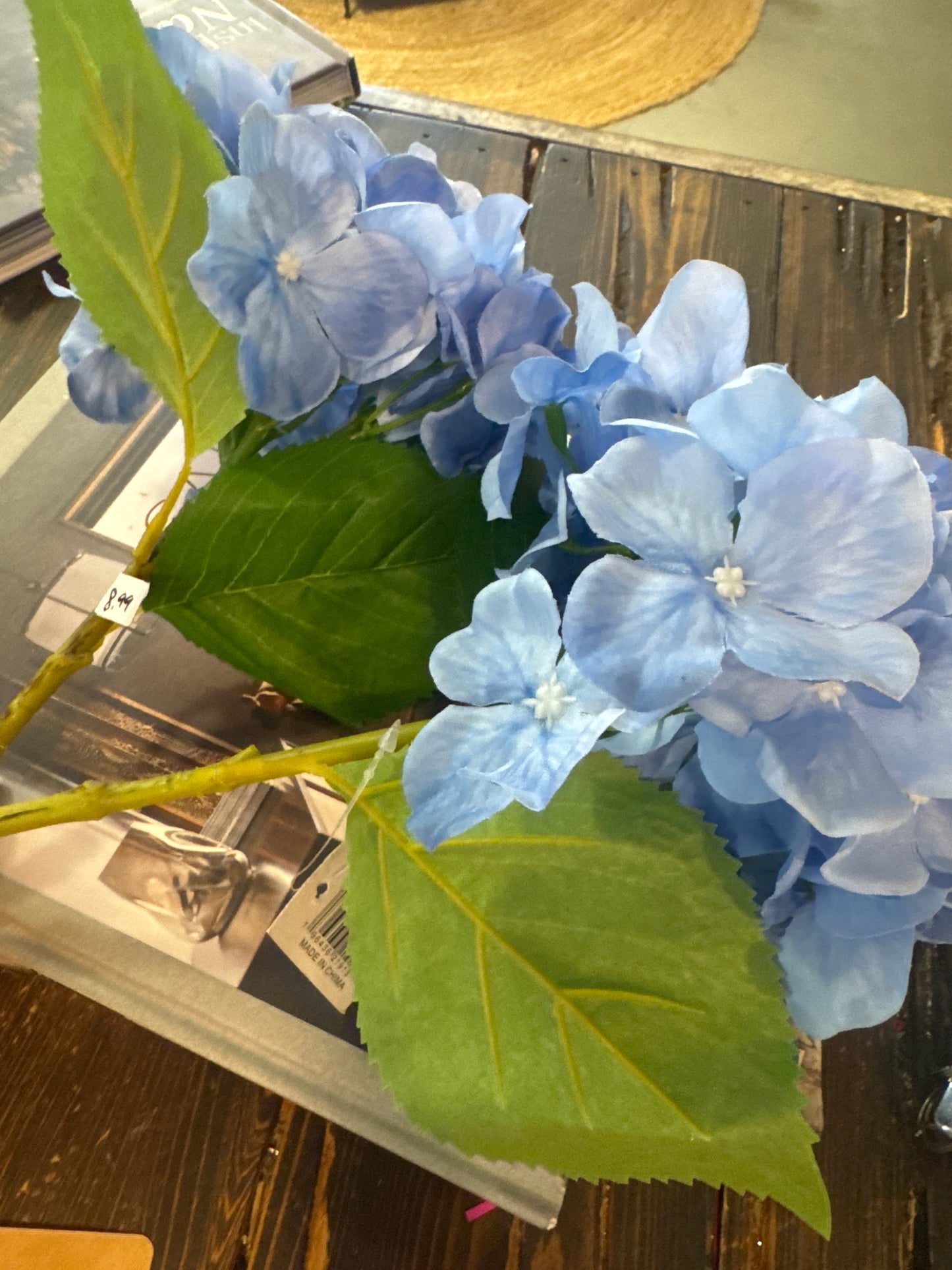 Blue Hydrangea Long Stem