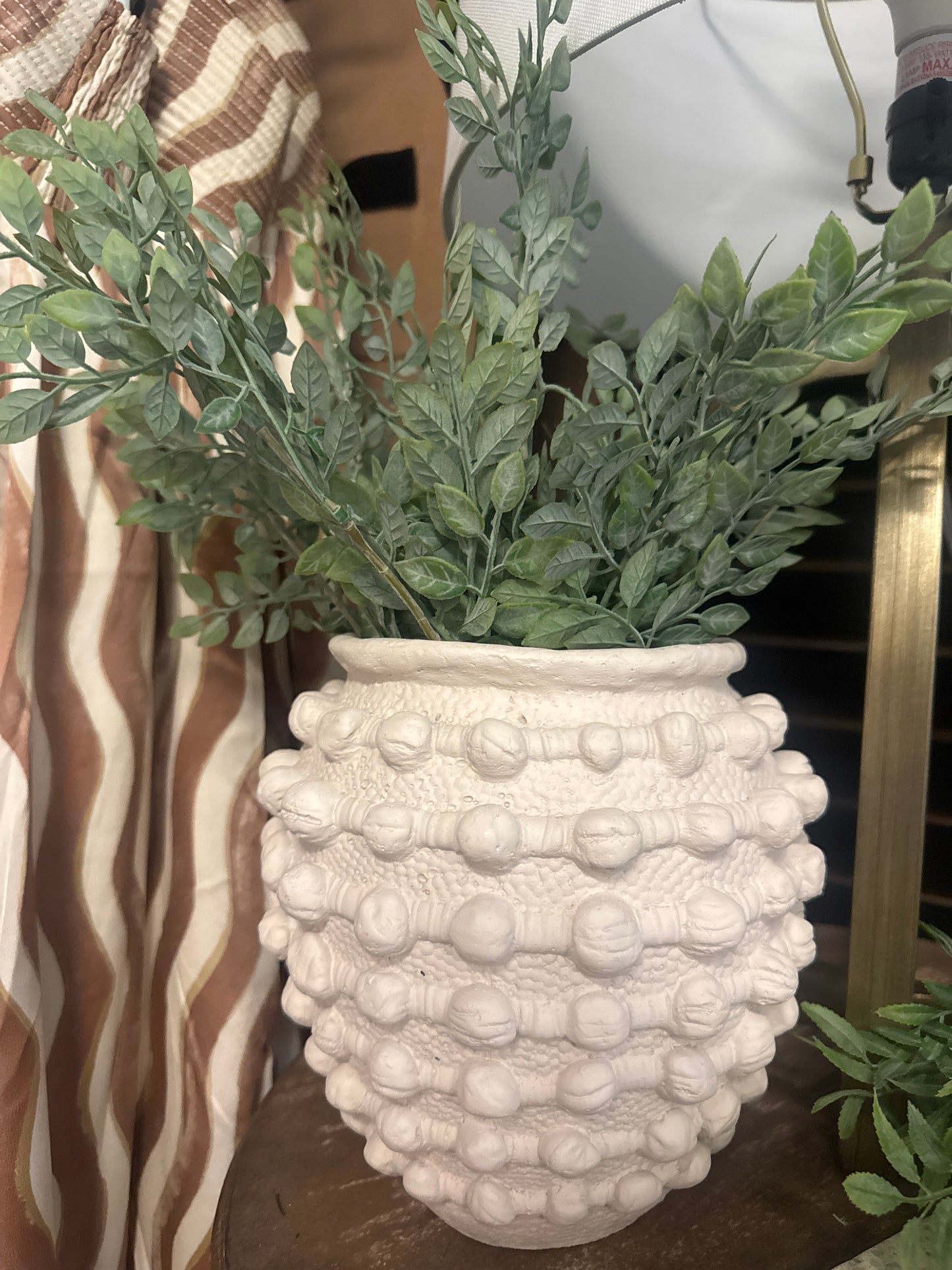 White Knob Vase
