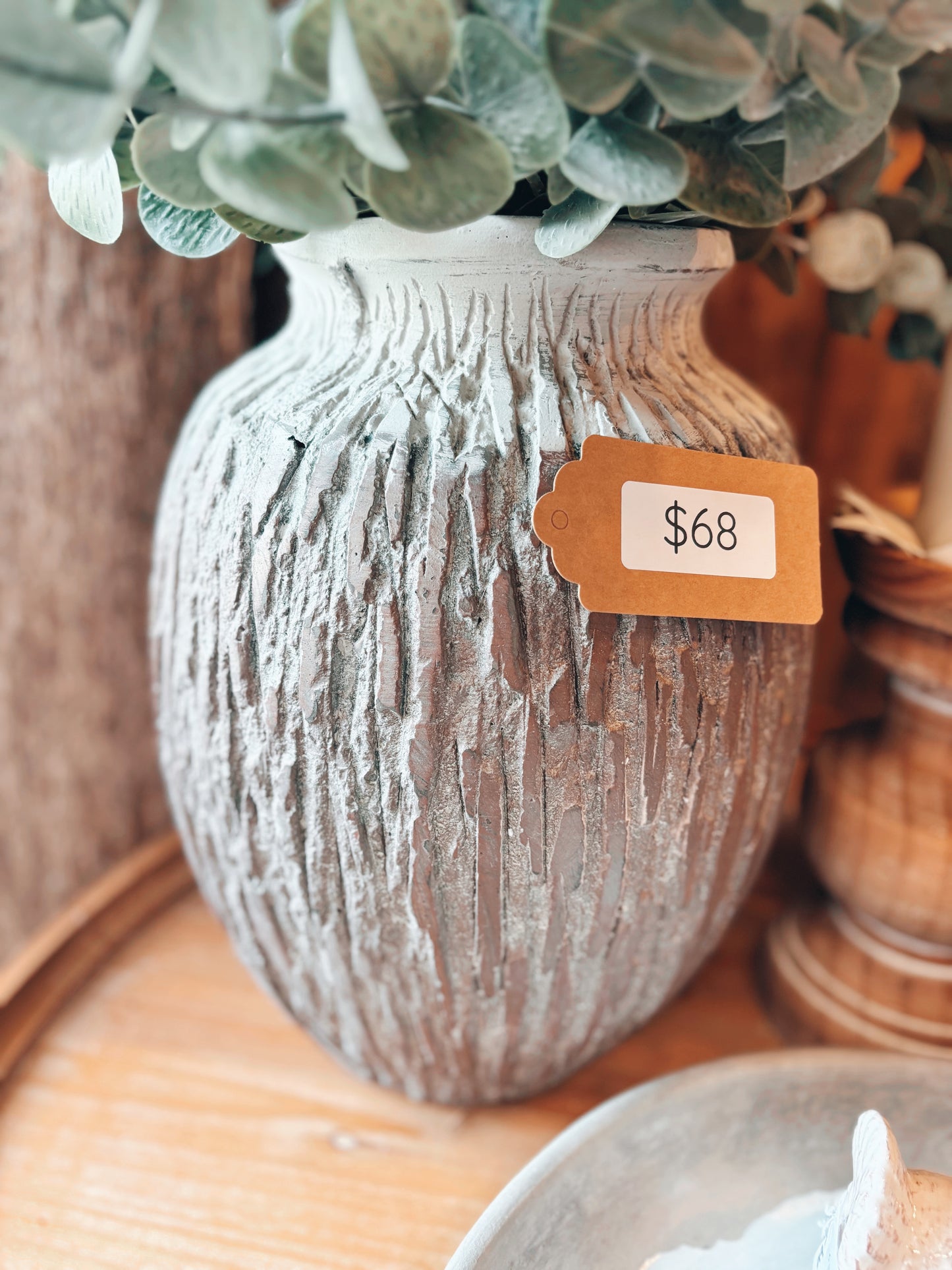 Textured Cement Container ***LOCAL PICKUP ONLY***