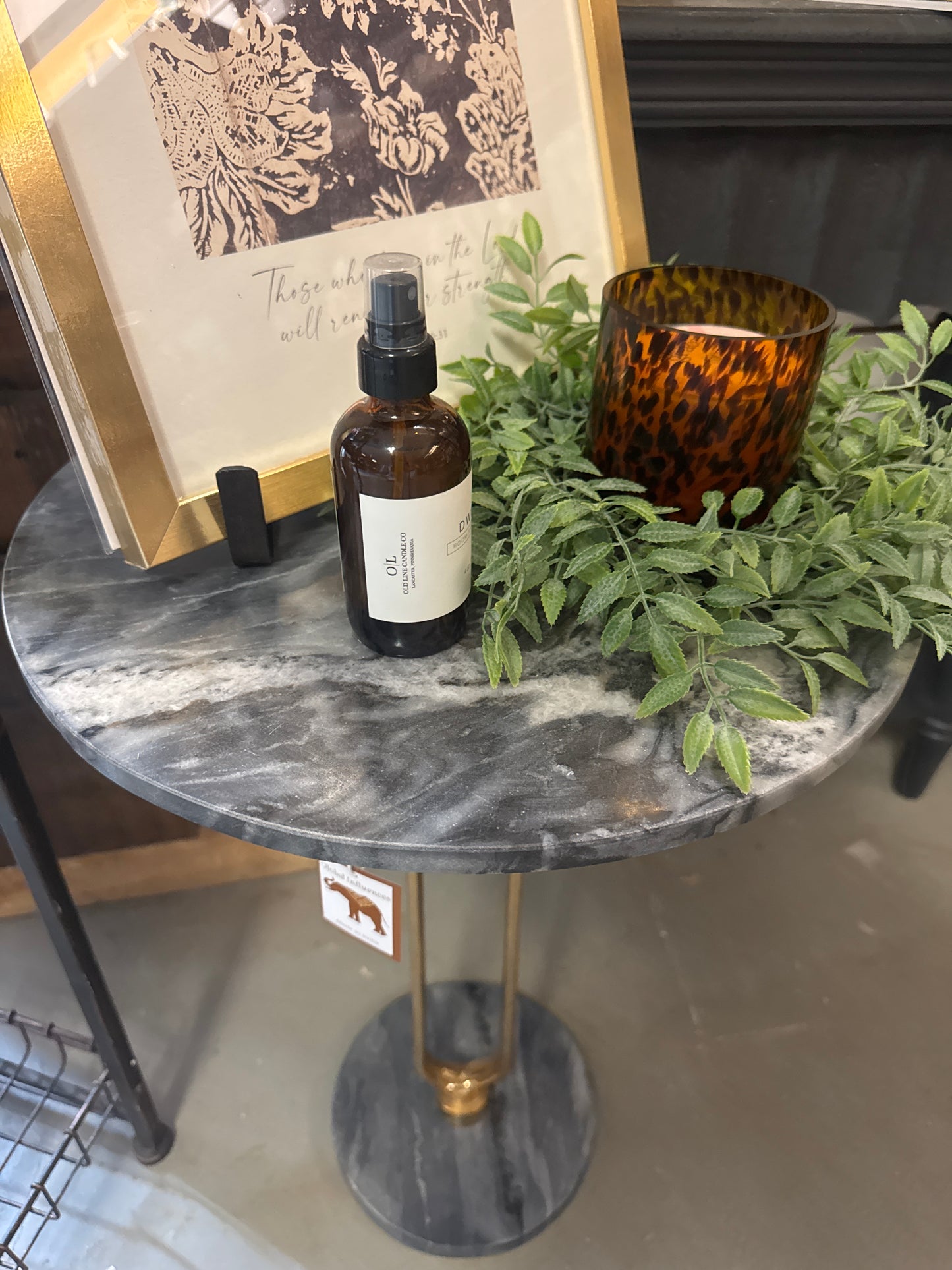 Black Marble Side Table