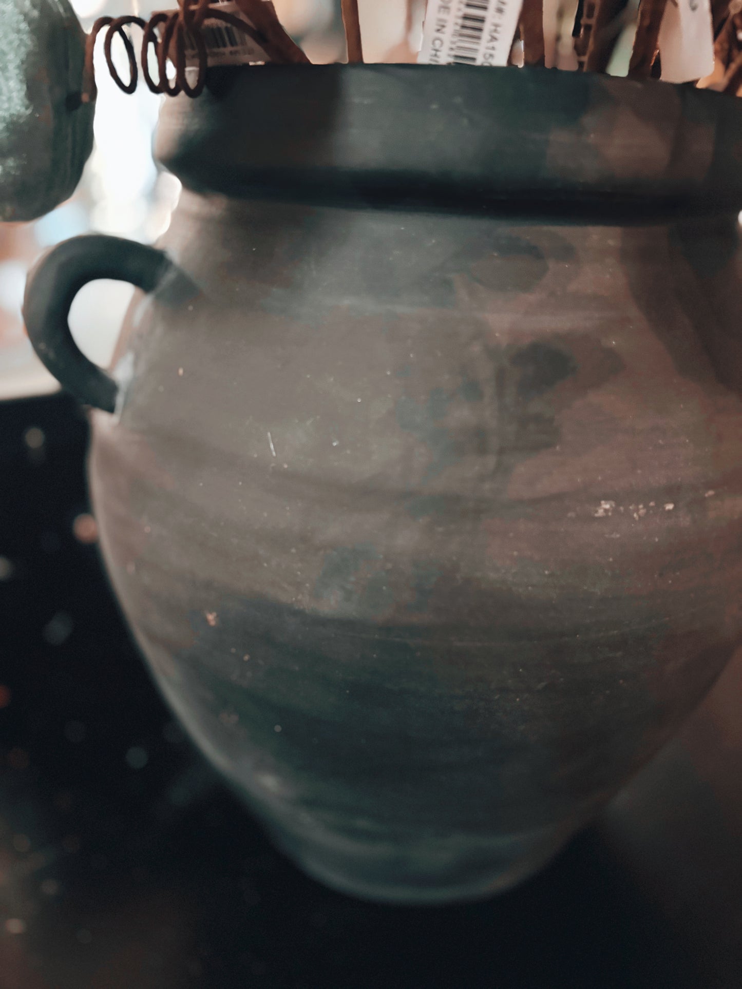 Charcoal Ceramic Pot ***LOCAL PICKUP ONLY***