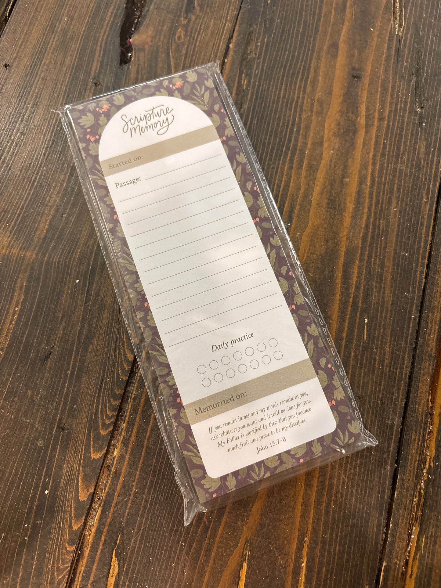 Scripture Memory Notepad