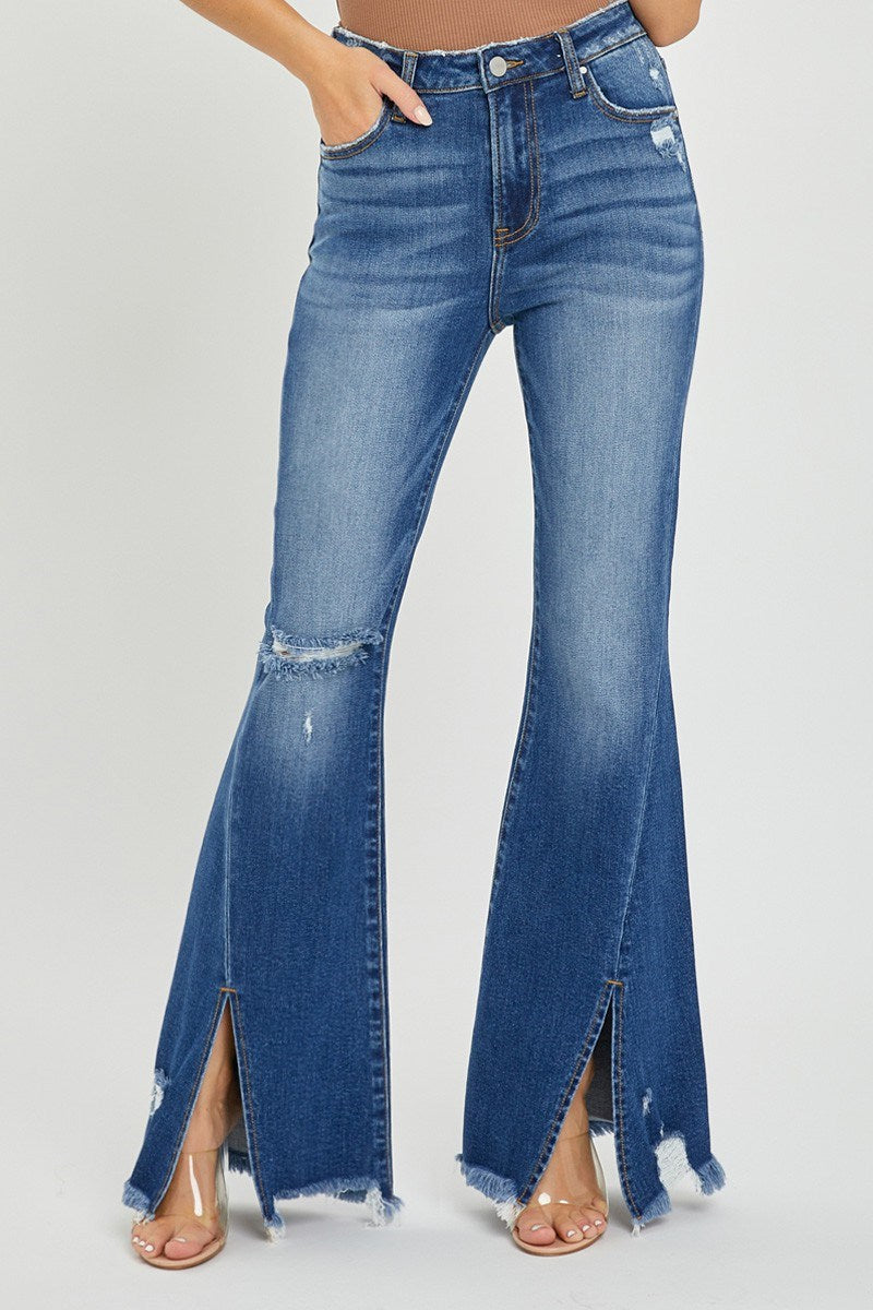 Risen Flare Slit Jeans