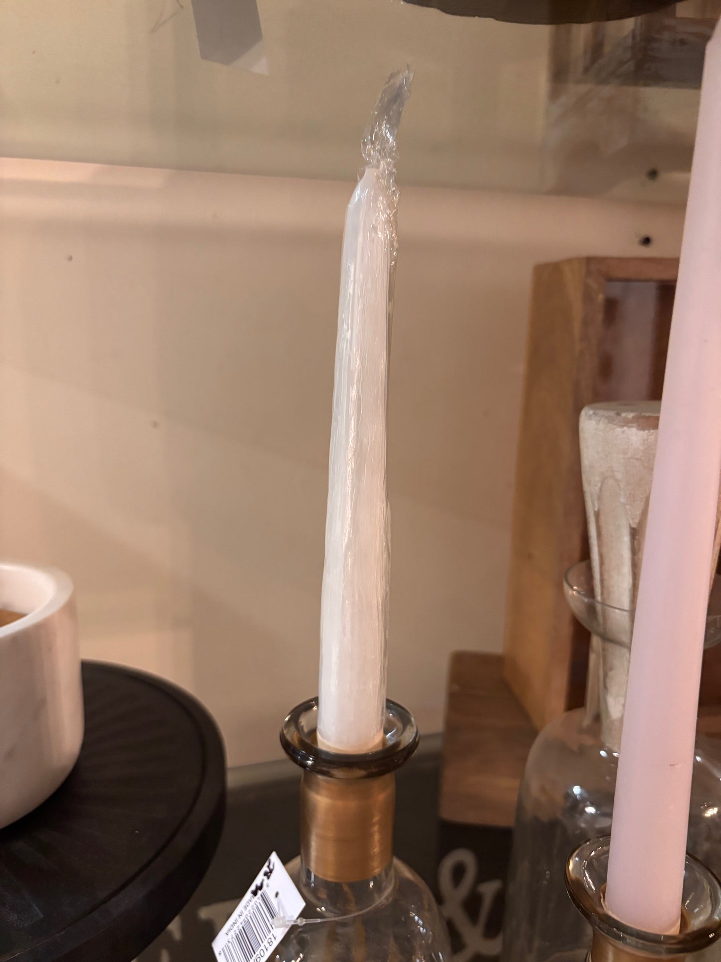 White Taper Candle 8”