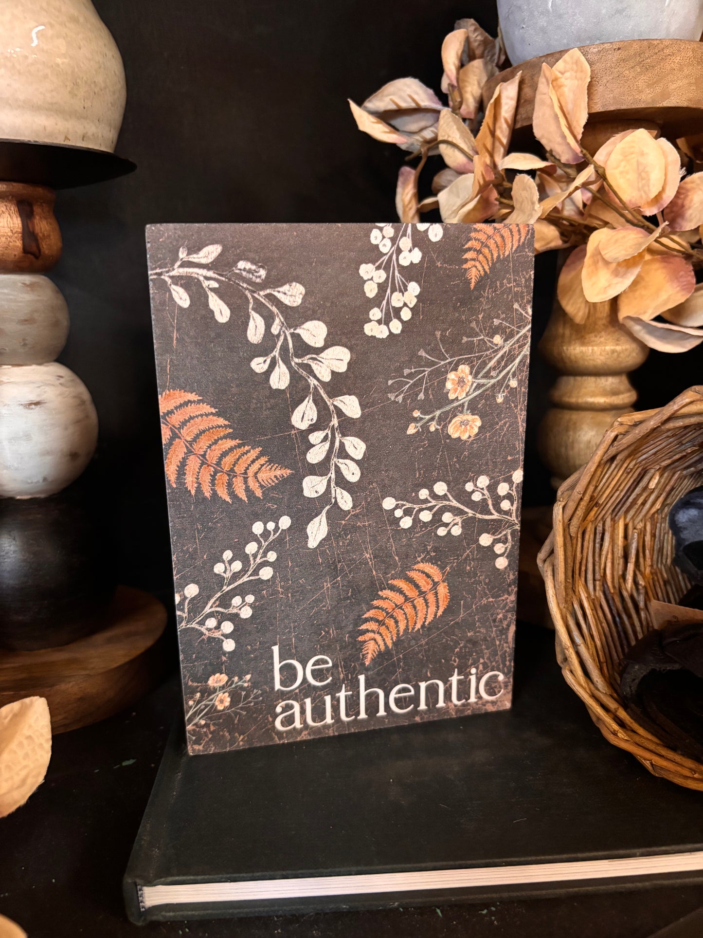 Be Authentic Flower & Fern Block