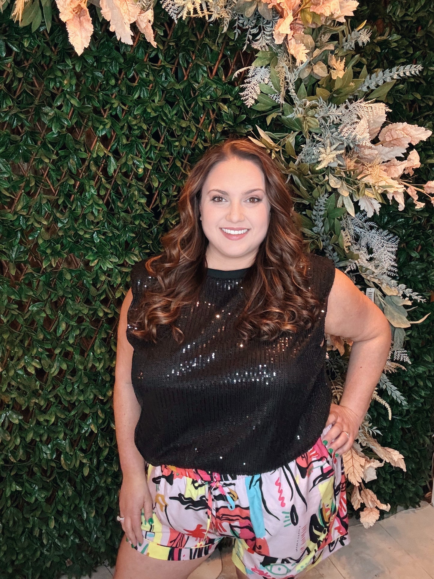 Black Sequin Top