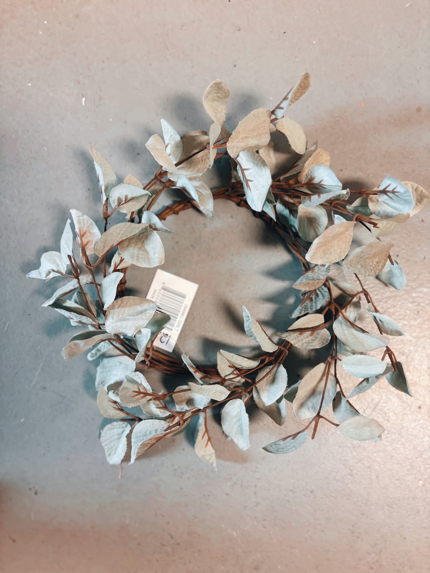 Light Green Eucalyptus Candle Ring