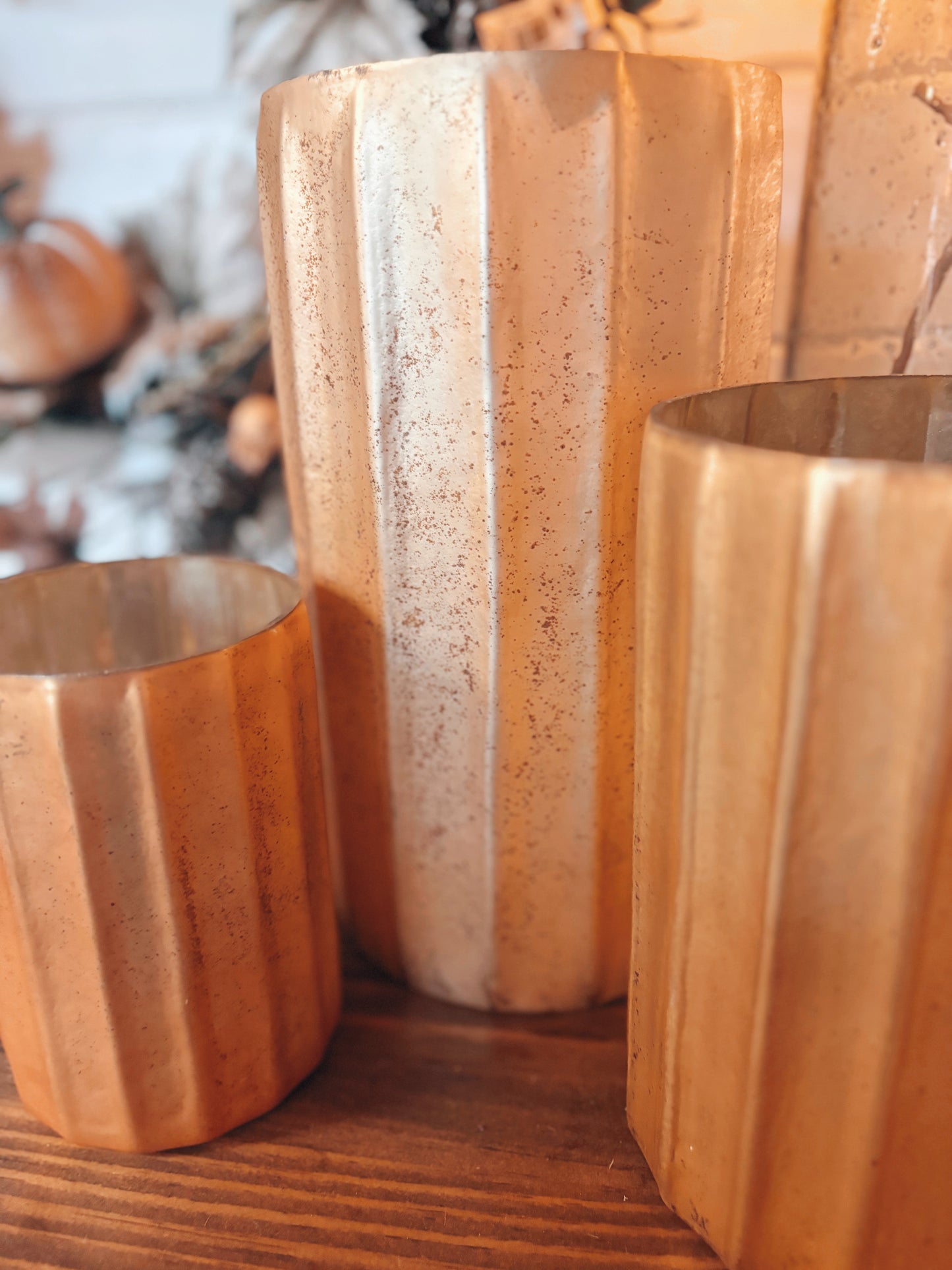 Gold Speckled Mercury Glass