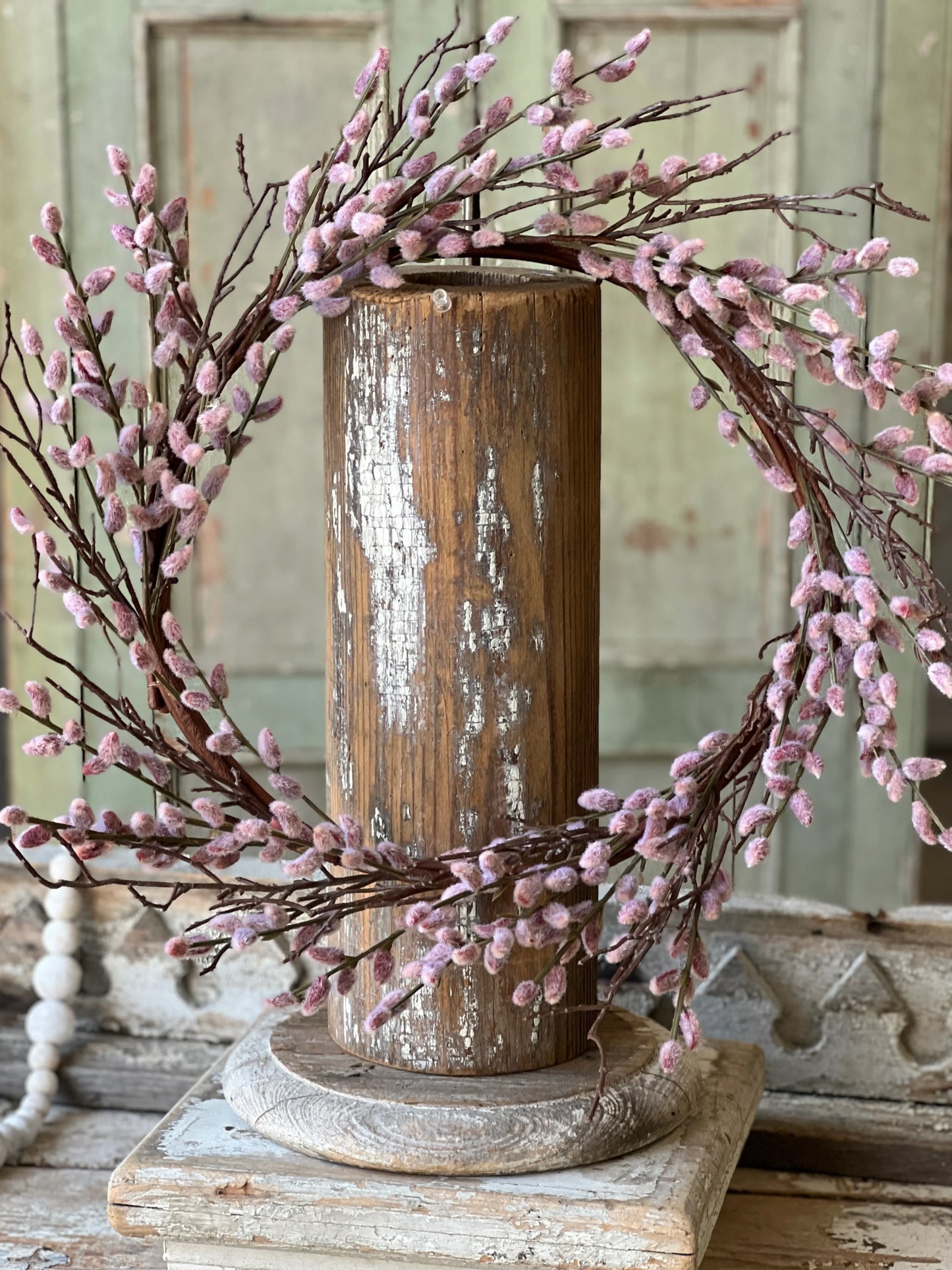Blushing Catkin Buds Wreath