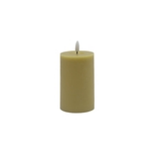 Small Champagne Flameless Pillar Candle - Champagne