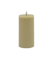 Large Champagne Flameless Pillar Candle - Champagne