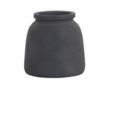 Black Terracotta Pot
