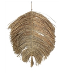 Boho Hanging Leaf Décor Lg Natural H 31.5”