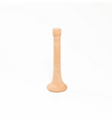 Round Candleholder White Wash Dia 3.75 & H 9.5"