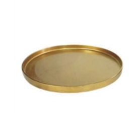 Lg. Alum. Round Plate 9.45Dia Antique Brass