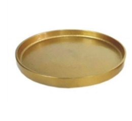 X-Lg. Alum. Round Plate 12.25Dia Antique Brass -ST - BRASS ANTIQUE"