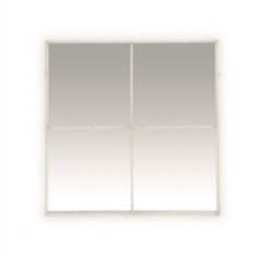 Metal Six Pane Grey Mirror 31.5 x 46.5"