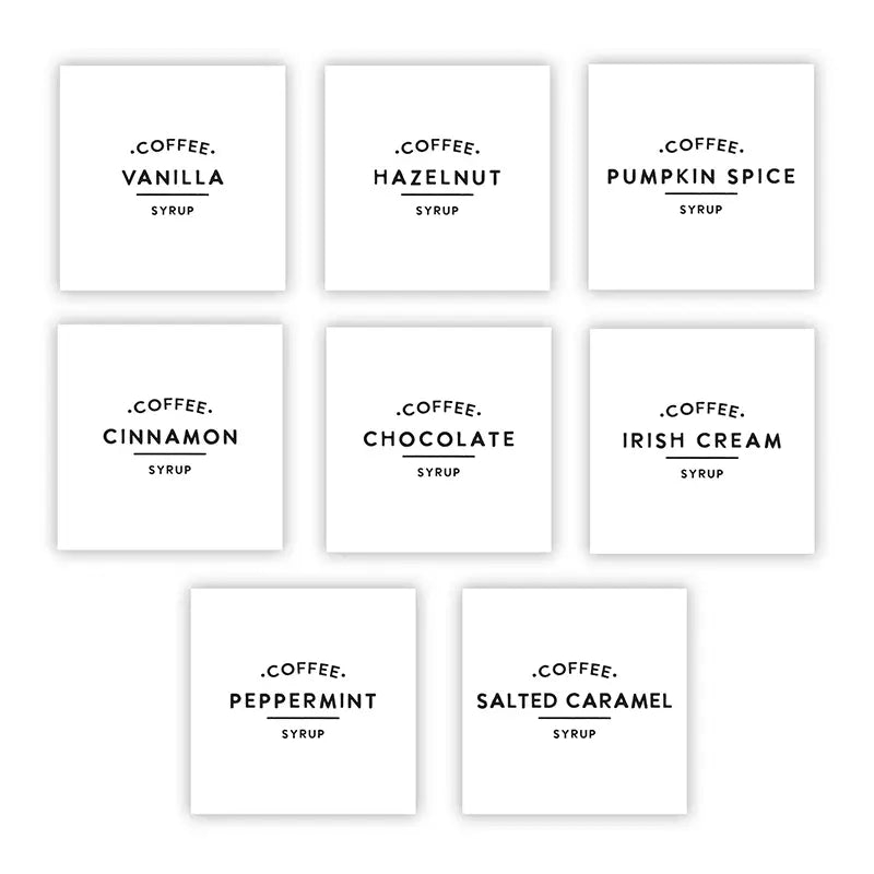 Glass Coffee Syrup Dispenser - Set of 2