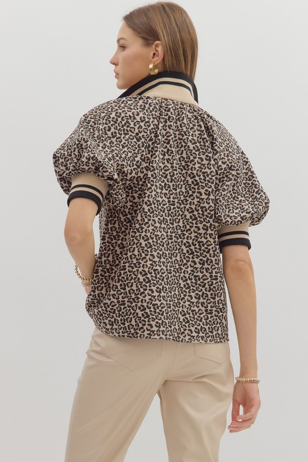 Leopard Half-Zip