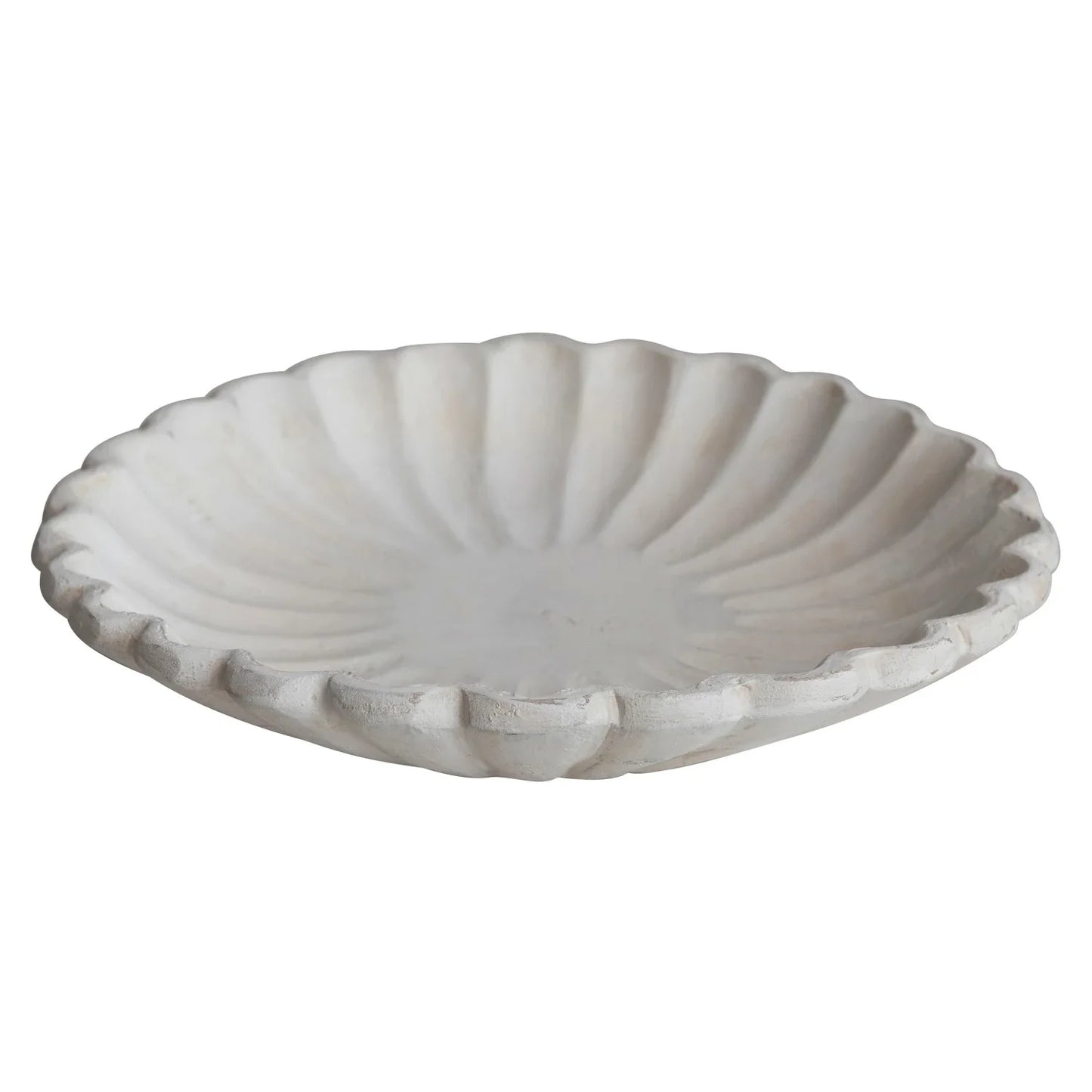 Mango Wood Scalloped Dish