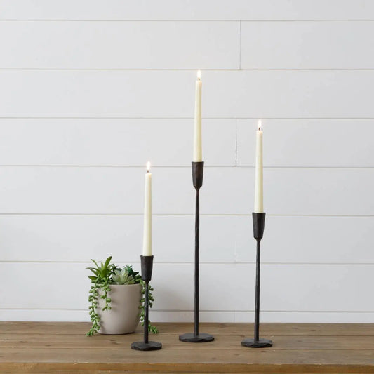 Black Iron Candle Holders