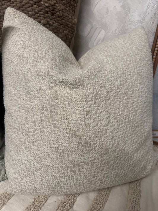 Cream Textured Pillow
