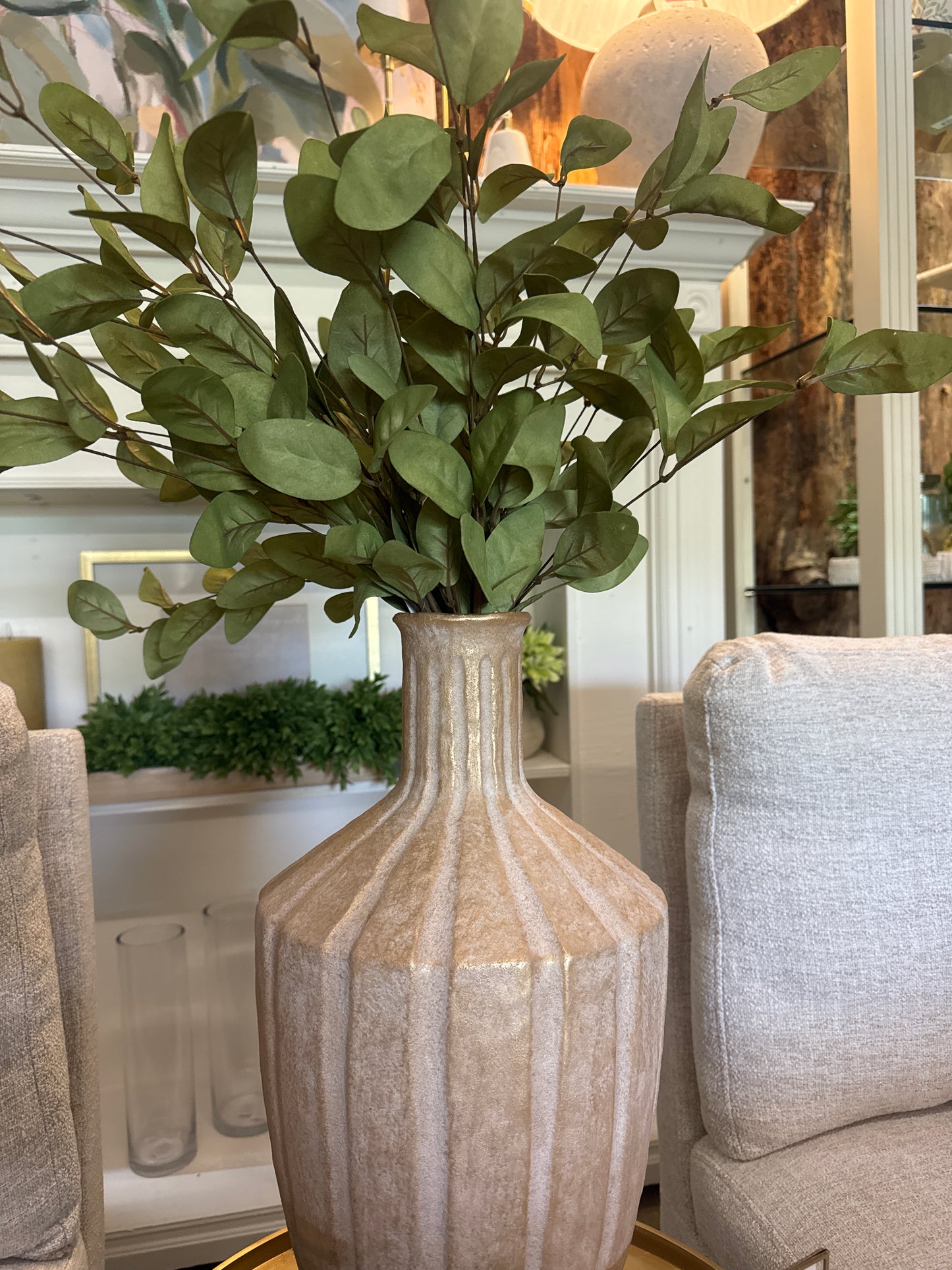 Tall Brushed Gold Vase