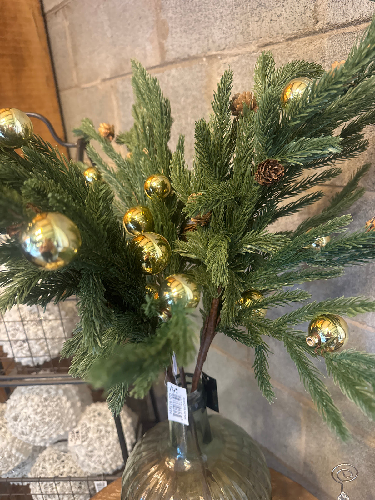 Real Touch Pine w/ Ornaments