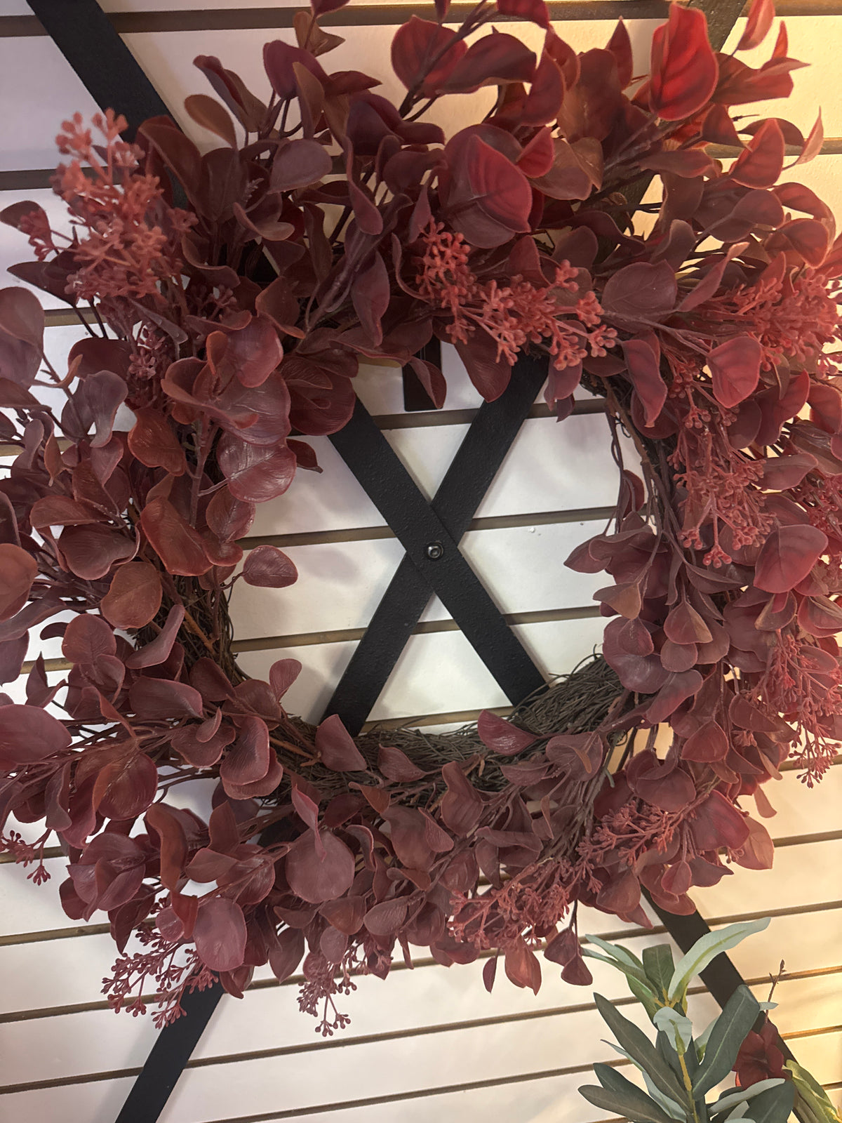 Maroon Euc Wreath