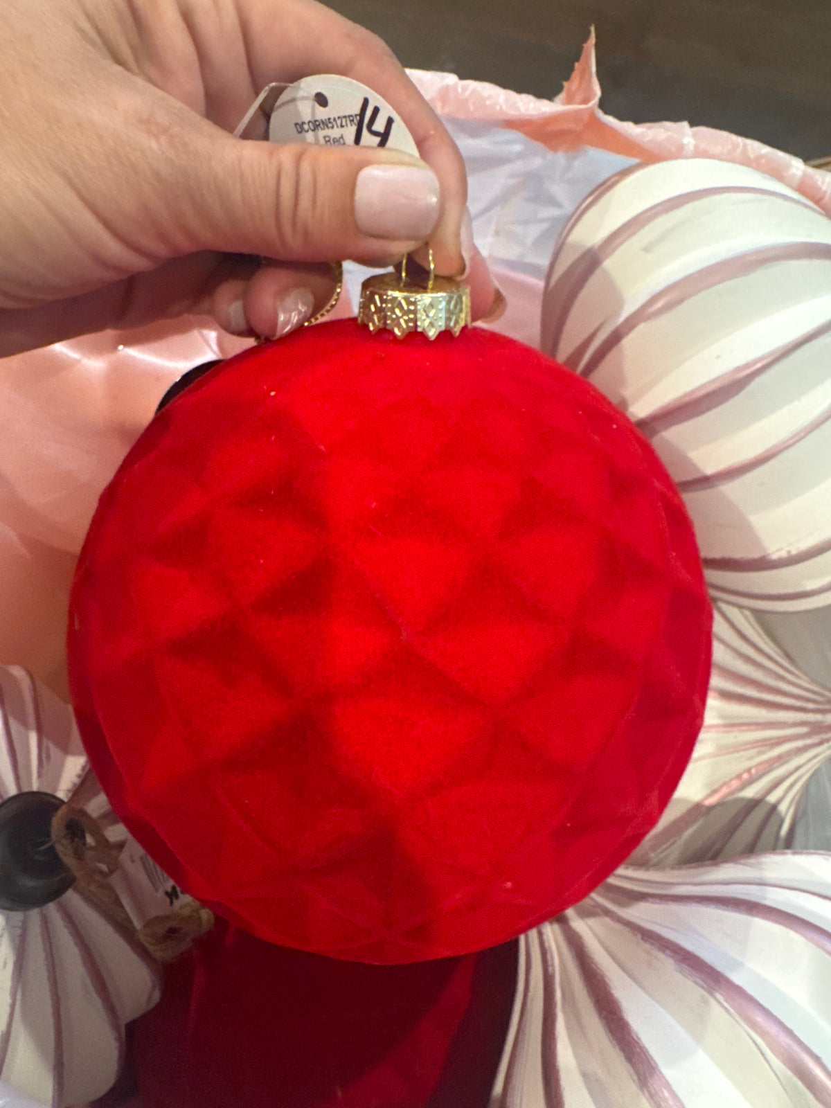 6” Diamond Felt Orn