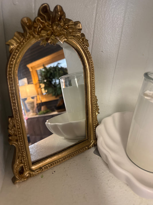 Mini Gold Standing Mirror