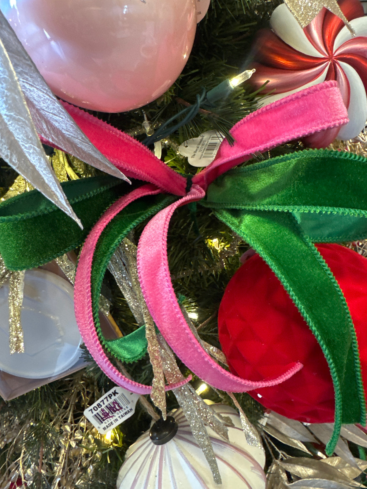 Pink + Green Bow