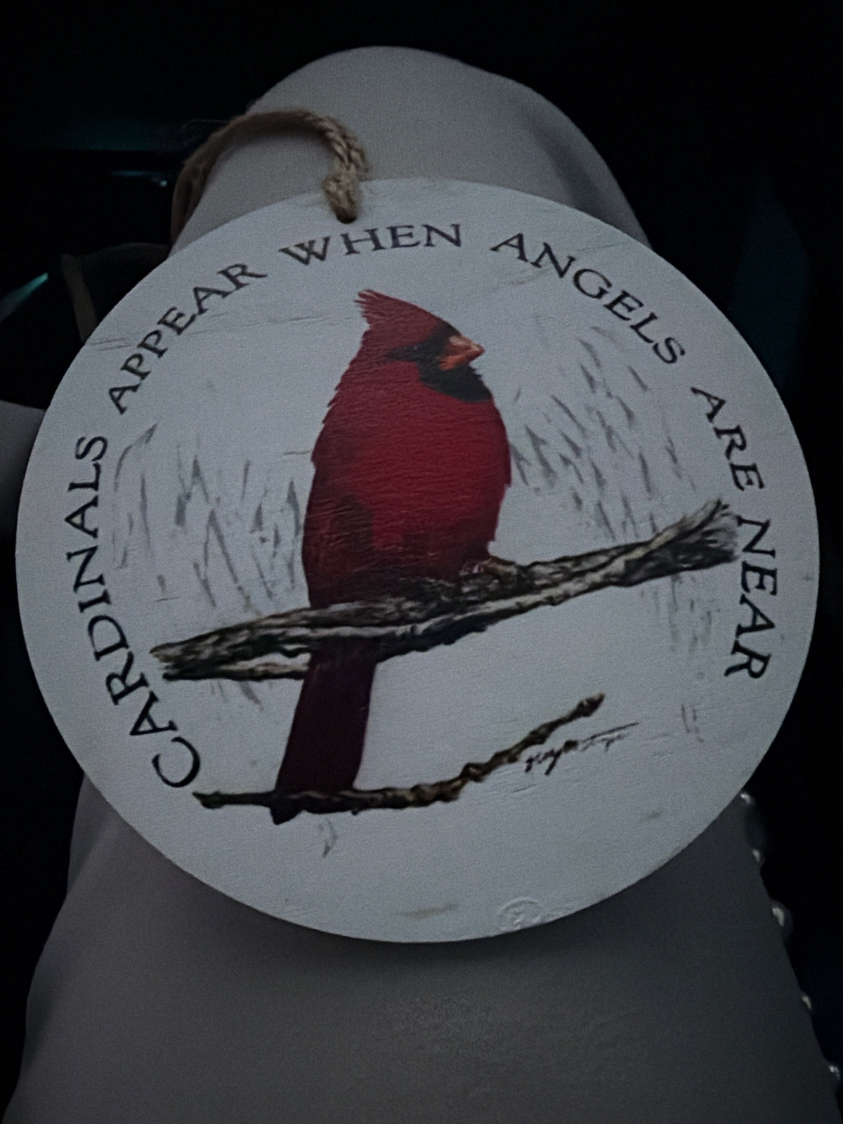 Wooden Cardinal Orn