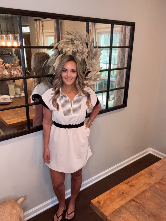 Contrast Color Edge Dress