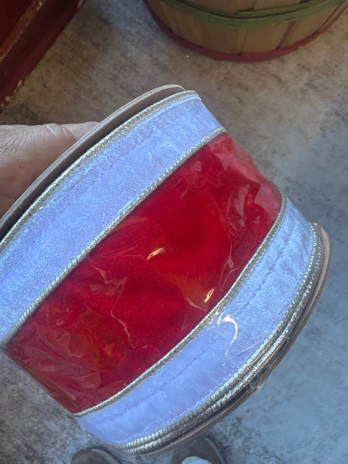 Red White Gold Ribbon