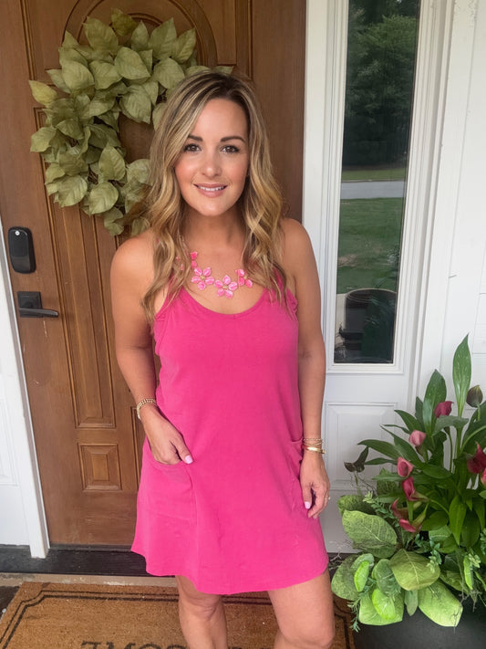 Pink Cloudsoft Pima Cotton Sport Dress