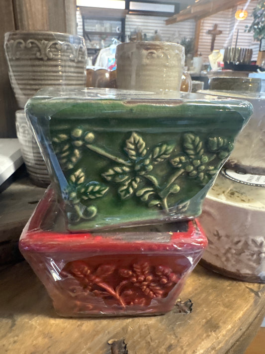 Holiday Square Pot