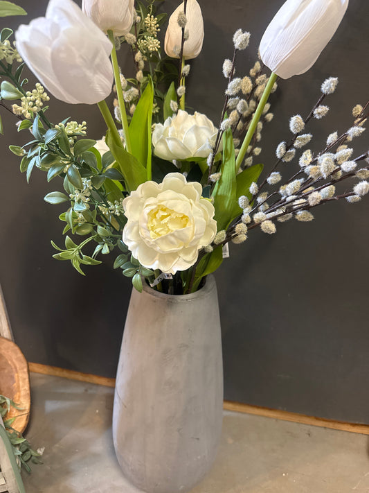 Grey Wood Vase