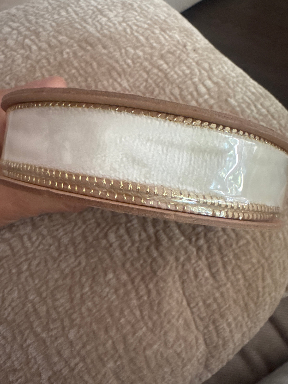 1” Ivory Gold Ribbon