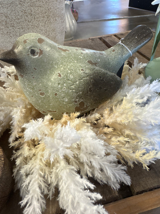 Green Terracotta Bird