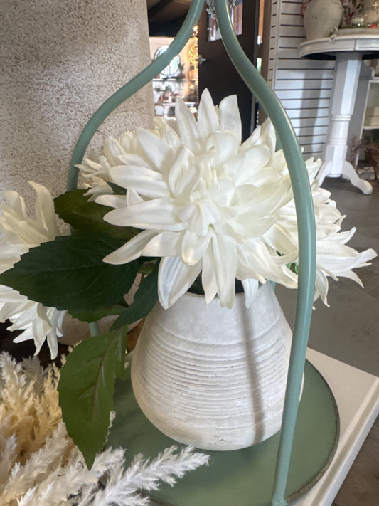 Paper Mache Vase Eco Mix White H 5.5 & Dia 6.3"