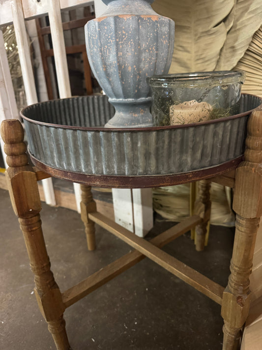 Metal + Wood Side Table